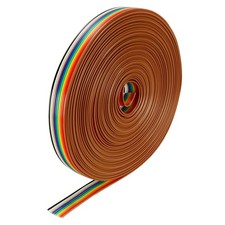 uxcell Flat Ribbon Cable 10P Rainbow IDC Wire 1.27mm Pitch 10 Meters