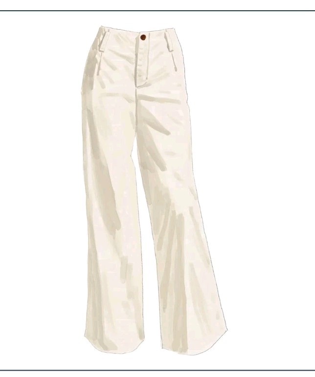 The J. Peterman Butter  Yellow Lightweight Twill Wide Leg  Trouser  Sz 8