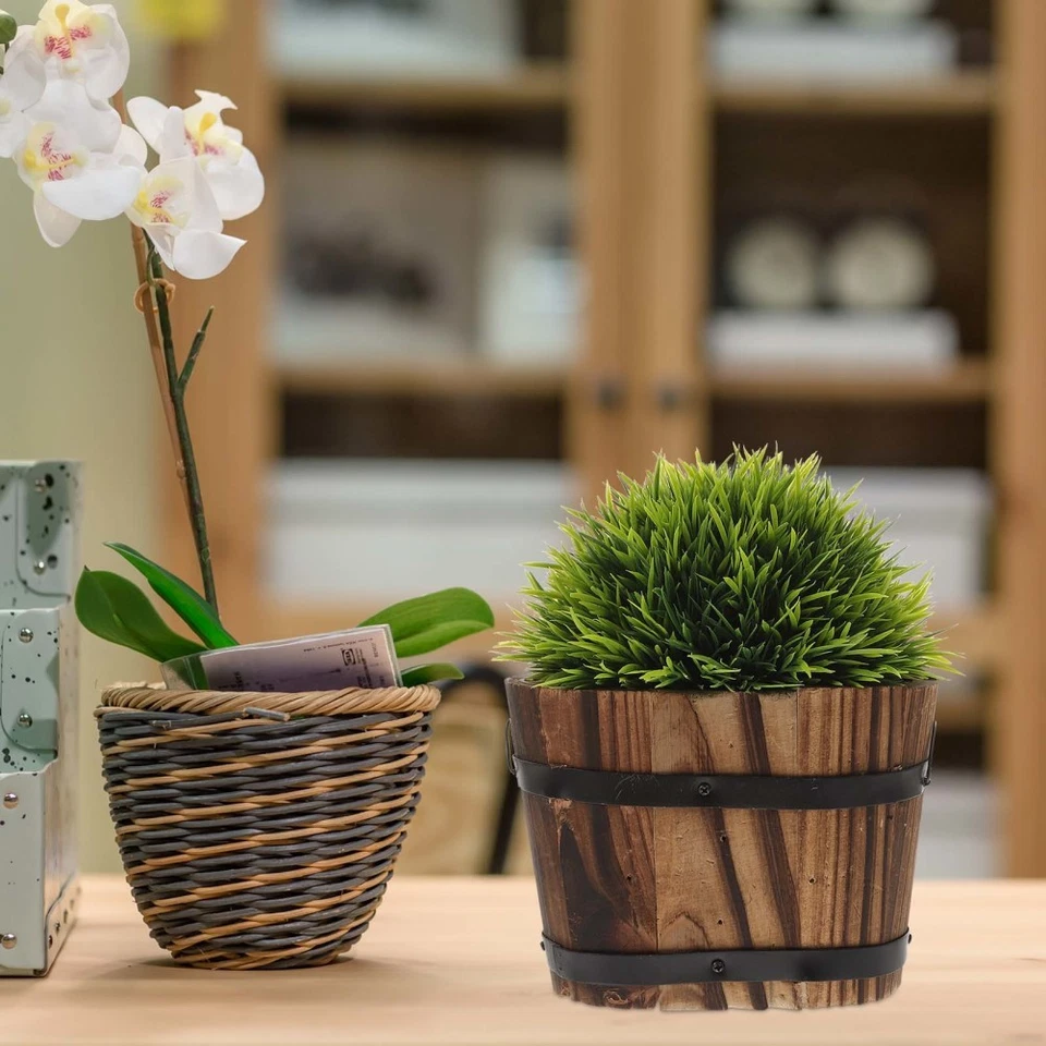  Succulent Pot Cute Rustic Outdoor Flower Pots Patio Garden Planter - Image 3 of 4