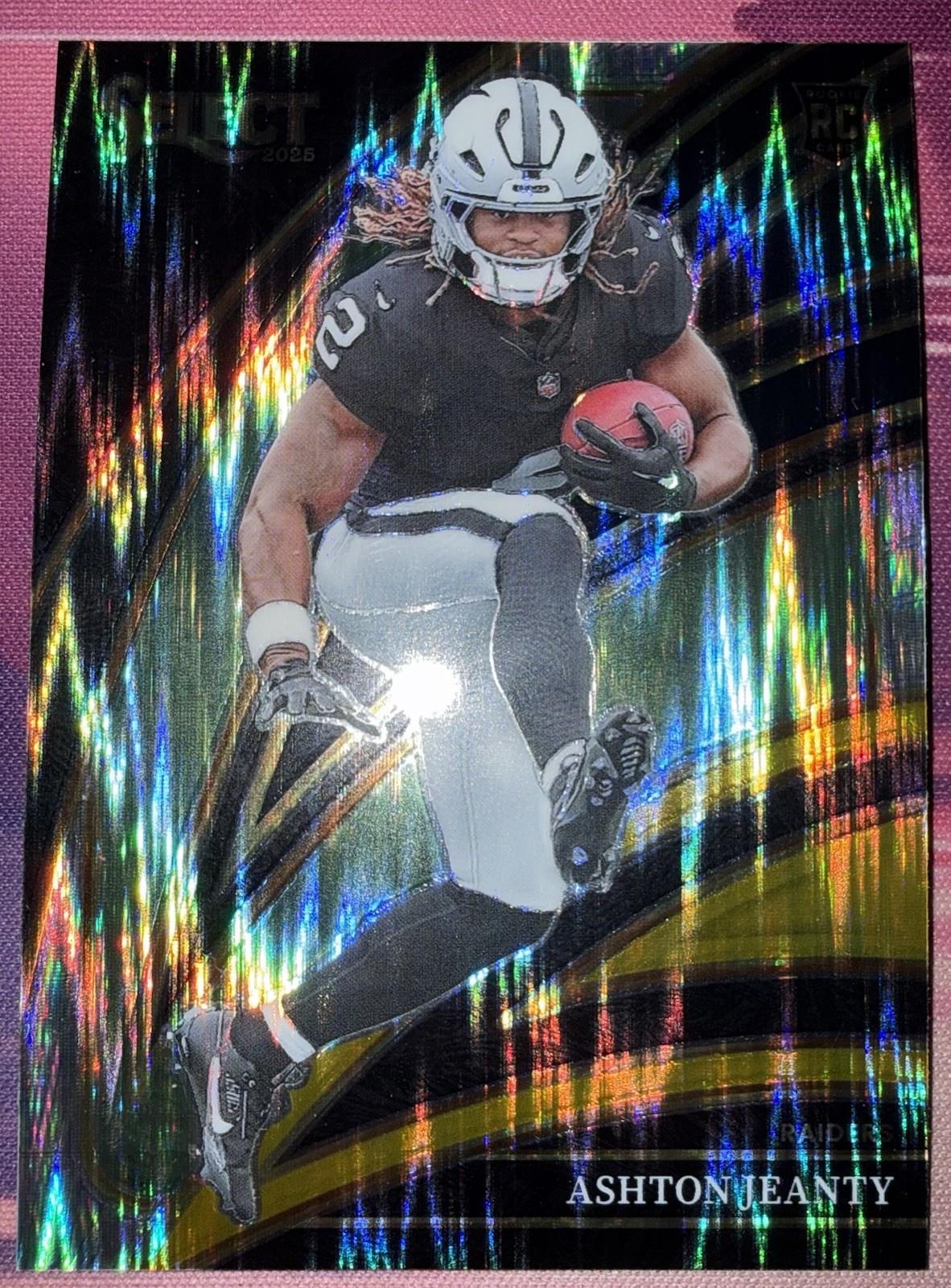 Ashton Jeanty #204 RC Black & Gold Prizm Shock Club Level Panini Select NM/M