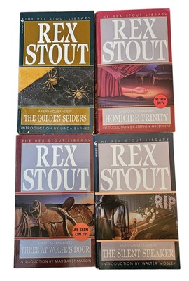 Lot 4 Rex Stout Books Three At Wolfe's Door The Silent Speaker Homicide Trinity 