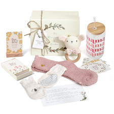 First-Time Mom Gift Set: 6-Piece Baby Girl Essentials for New Mothers