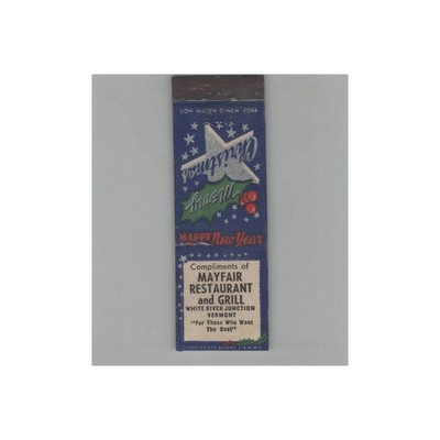 Midget Matchbook Cover Mayfair Restaurant White River Junction VT