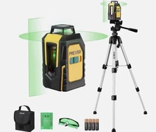 PREXISO 100Ft 360° Laser Level with Tripod Self Leveling Cross Line Laser SGA