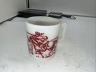 VINTAGE Davy Crockett Mug Cup 1950'S CHILDS Hazel-Atlas Glass Co