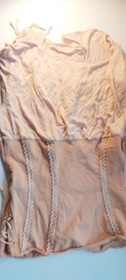AGENT PROVOCATEUR VINTAGE TEA ROSE ELMIRA CORSET STYLE TOP SIZE LARGE UK 12