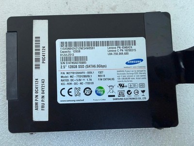 Samsung 128GB SSD MZ-7TD128HAFV Lenovo 45N8424 04Y2143 2.5 SATA