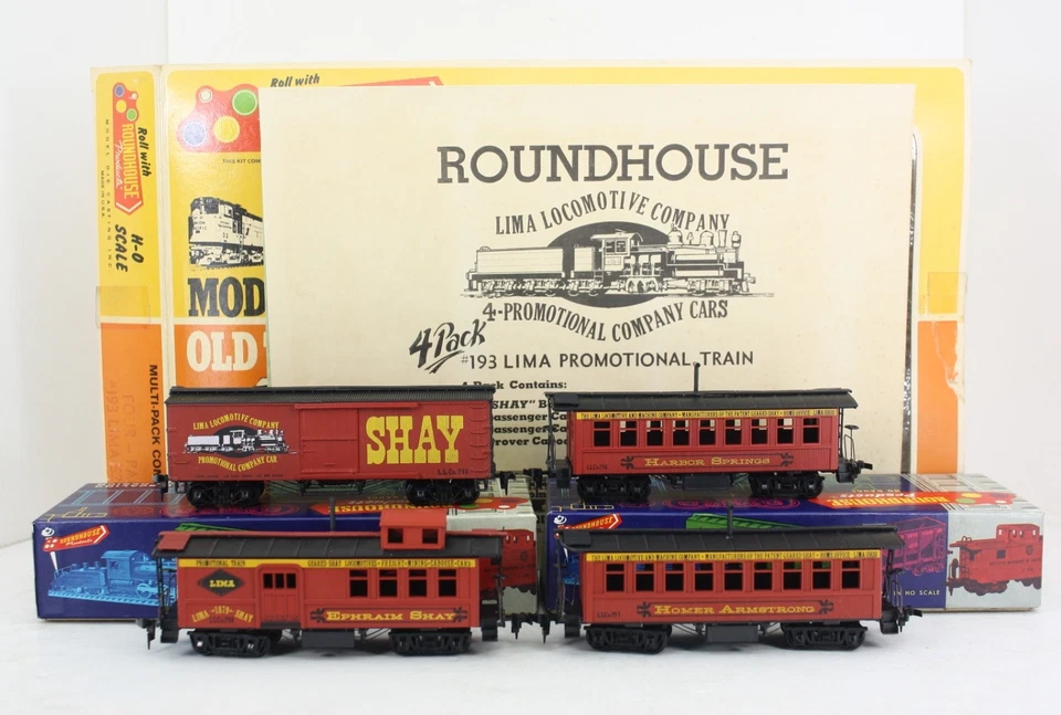 HO Roundhouse #193 Lima Locomotive Company Promotional Train 4 Pack Built - Image 2 of 4