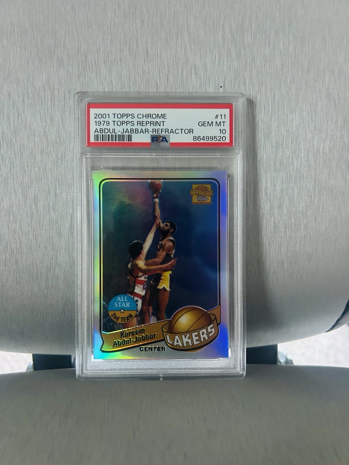 Topps 2001 Chrome 1979 Topps Reprint Kareem Abdul-Jabbar Lakers #11 PSA 10 Pop 1