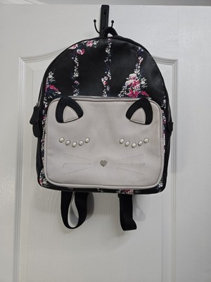 Betsey Johnson Cat Backpack Womens Floral Pearl Kitty Eyes  display picture 1