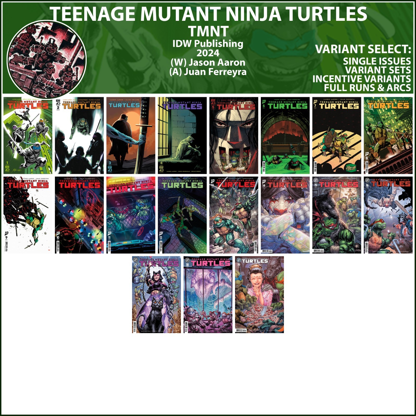 Teenage Mutant Ninja Turtles (2024) #1-16 17 18 19 IDW Publishing COVER SELECT