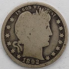 1892 O Barber Quarter