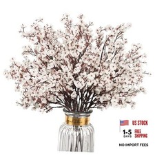 Babys Breath Artificial Flowers Real Touch Fake Flowers Silk 8 Bundles White