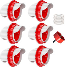 DIY Chicken Feeders No Waste, 6 Ports Poultry Feeder with Hole Saw for Buckets T