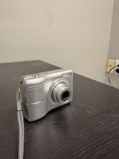 Olympus FE-170 Compact 6MP Digital Camera Works Tested Silver Tone