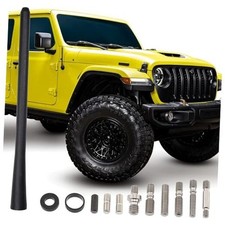  Universal 8" Short Rubber Black Antenna Kit - Flexible, Durable, Enhanced 