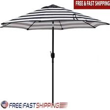 9ft Patio Umbrella Waterproof UV Resistant Crank Outdoor Shade Garden Yard New