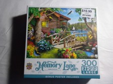 300 PIECE JIGSAW PUZZLE MASTER PIECES BRAND MEMORY LANE SERIES CABIN CROSSING