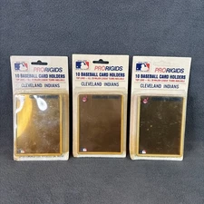 VTG Top Loaders Cleveland Indians 3 Packs of 10 MLB Baseball Card Protector NEW