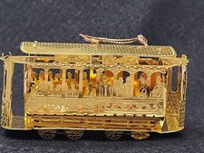 Vtg Brass San Francisco Trolley New Orleans Streetcar Desire Cable Car Ornament