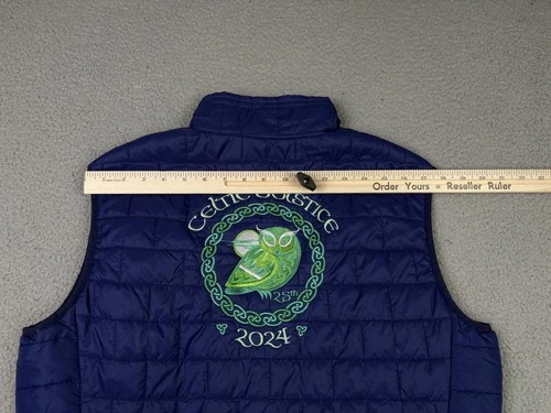 Celtic Solstice Five Miler Vest Mens Large Navy Quilted Puffer Full Zip 2024 image 9