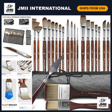 25pcs Professional Paint Brush Set - 9 Shapes for Acrylic, Oil, Watercolor Pal
