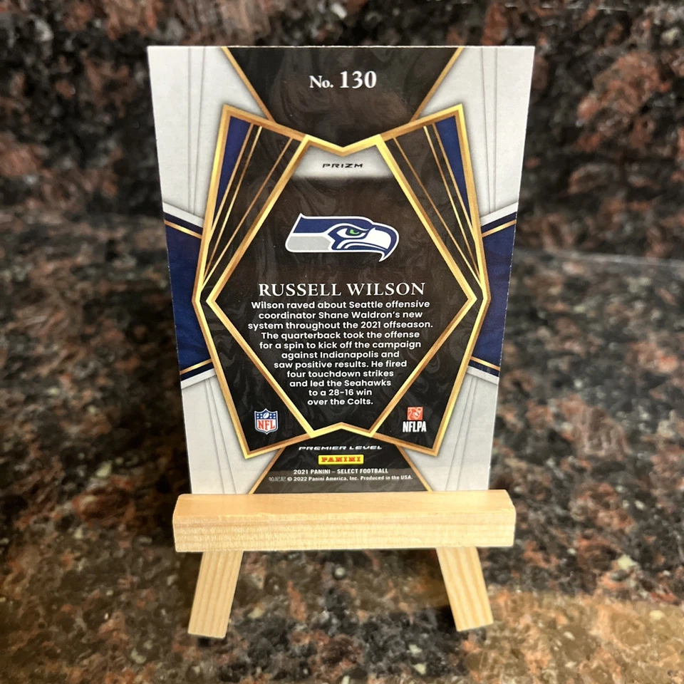 2021 Select Russell Wilson #130 Cosmic Prizm Seahawks - Image 2 of 2