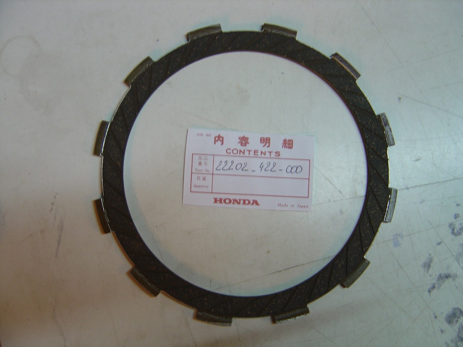 Disque d'embrayage CBX1000 origine HONDA 22202-463-000 pour restauration moteur
