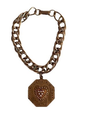 Vintage House of Borvani Charm Bracelet HOBCO You are Always In My Heart Pearls