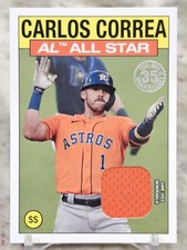 CARLOS CORREA 2021 Topps Series 2 1986 All-Star Game Used Mem Astros #86ASR CC