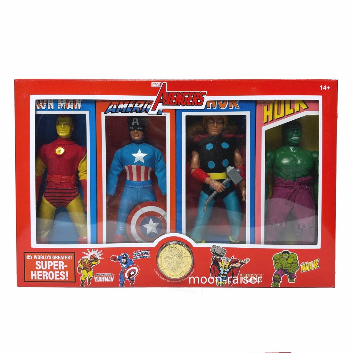 Marvel Avengers Mego Action Figure Set of 4 World's Greatest Super
