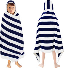 Hooded Bath Towel Wrap - 100 Cotton Terry Large Oversized Hooded Kids Towel - T
