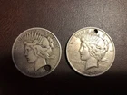 [2] 1923 Peace Silver Dollar cull coins -see pictures!!