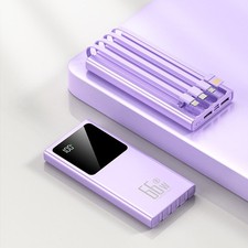 66W 20000mAh Power Bank Fast Charging Portable Charger 4Cable External Battery