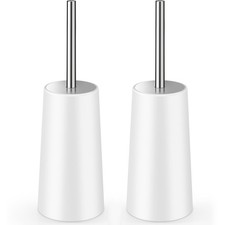 Toilet Brush and Holder, 2 Pack Toilet Brush with 304 Stainless Steel Long Ha...