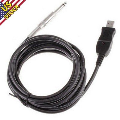 3M Guitar Bass 1/4'' USB to 6.3mm Jack Link Connection Recording Adapter Cable