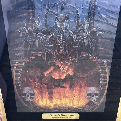 Orcus's Doorman Forgotten Realms Dungeons & Dragons Dufex Foil Print Framed Rare - Picture 6 of 8