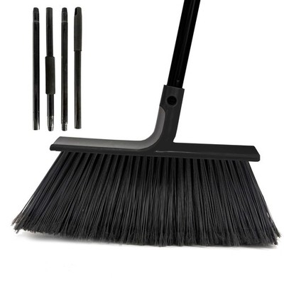 Large Angle Brooms Indoor Outdoor Broom with Long Handle Stiff Bristle Sweepe...
