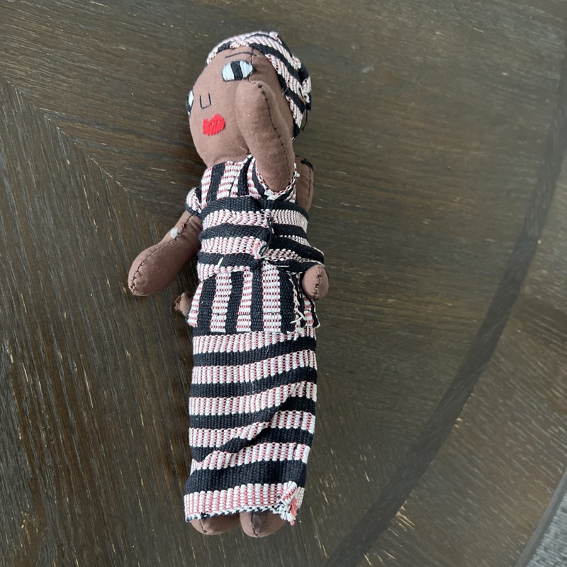 African American Mother Doll with Baby Soft Body Folk Art Handmade 9.5” Tall