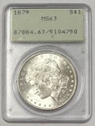 1879P MORGAN SILVER DOLLAR PCGS MS63 OLD RATTLER HOLDER SUPER NICE FOR THE GRADE