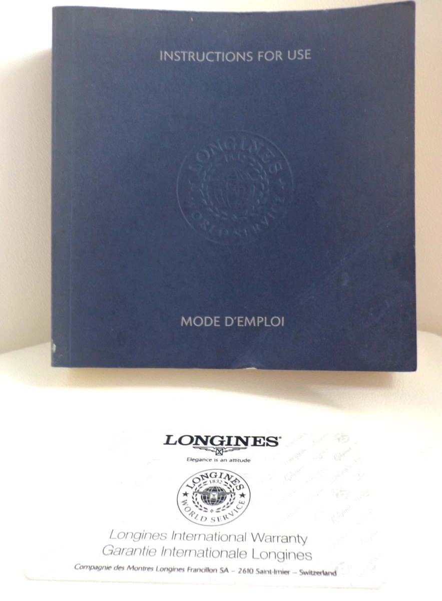 LONGINES - RELOJES 2012 - Manual de instrucciones Manual - MODE D'EMPLOI VINTAGE