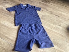Coco blanc blue terry set size 7