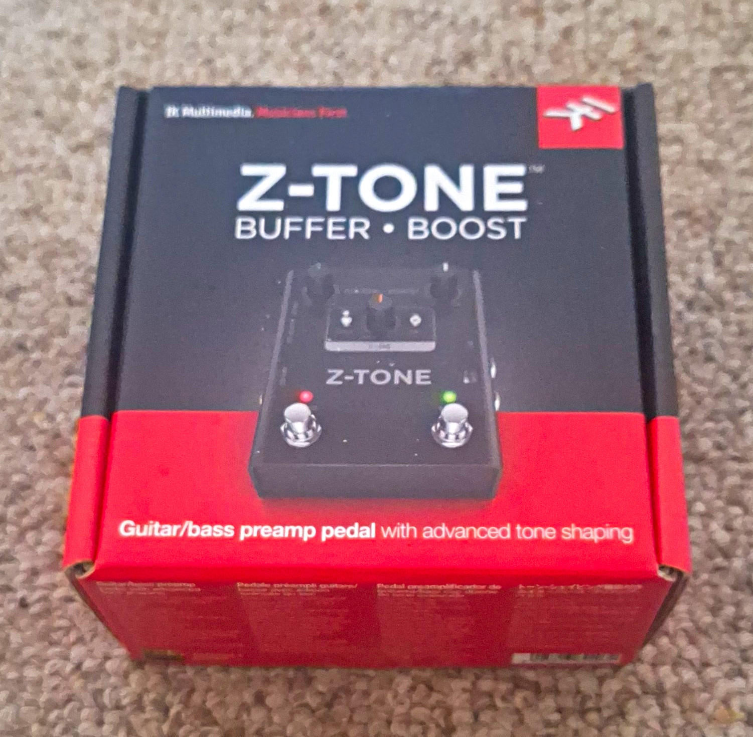 IK Multimedia Z-TONE Analog Buffer Boost Preamp Pedal for Guitar & Bass