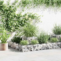 Gabione 2 Stufen PflanzküBel Steinkorb Drahtkorb Mauer Wand BlumenküBel Vidaxl