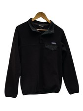 Patagonia Synchilla Snap-T Pullover Fleece Black Women s Small Logo Pocket