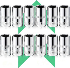 12-Piece Durable 1/4" Drive 10Mm Socket Set   Shallow, 6-Point, Cr-V Steel  Cor