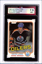 1981-82 O-Pee-Chee Kevin Lowe Rookie KSA 7.5 (Free Shipping $100+) #117