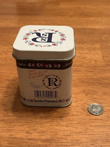 Rosebud Perfume Co Three Luscious Layers Lip Balm Assortment Gift Tin *Only Tin* - Picture 2 of 4