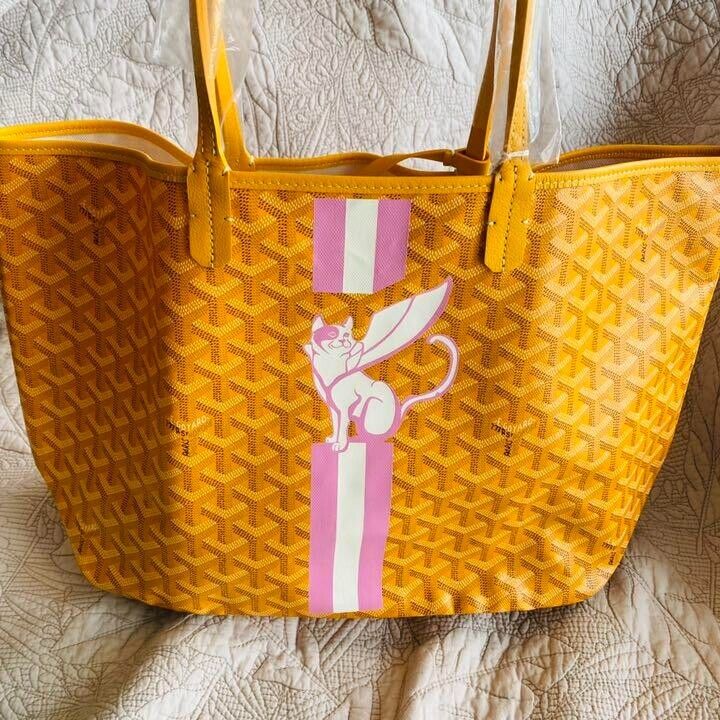 Goyard Saint Louis PM Tote Bag White Goyardine Canvas - Allu USA