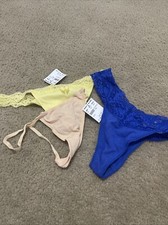 Frederick's of Hollywood Size S Panties 3 Pair Lot Various Styles Colors
